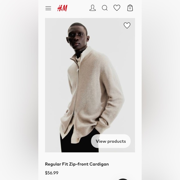 H&M regular fit zip cardigan (size:S) - Picture 6 of 6